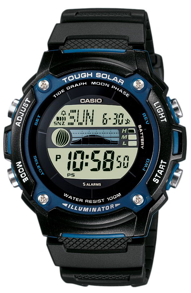 casio tough solar tide graph moon phase