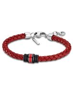 Lotus Style Herren Zopf Armband LS1814-2/2 rot Lederband