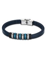 Leder Armband Unisex LS1827-2/2 Lotus Style blau 21 cm