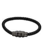 Lotus Style Leder Armband Herren schwarz LS2040-2/1 Kordel geflochten