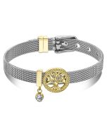 Lotus Style Damen Armband silberfarbig Bliss LS2122-2/2 Lebensbaum golden Strass