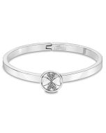Lotus Style Armspange LS2038-2/2 Armreifen Kleeblatt Strass Armschmuck silberfarbig