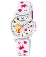 Calypso Kinder Armbanduhr Mädchen Uhr PU-Band weiß K5776/1
