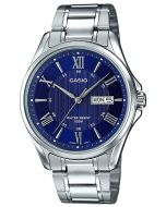 Casio Uhr Herrenuhr Armbanduhr Edelstahlband MTP-1384D-2AVEF