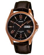 Casio Uhr Herrenuhr Armbanduhr Lederarmband MTP-1384L-1AVEF