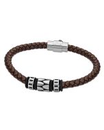 Lotus Style Herren Armband Leder braun LS2068-2/1 Kordel Edelstahl