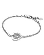 Lotus Style Armband zweireihig LS1867-2/1 Doppel-Herz Strass