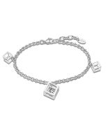 Lotus Style Armband LS1959-2/1 Erbskette Edelstahl Anhänger Strass Kugel