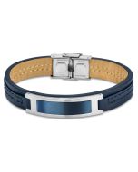 Leder Armband LS1808-2/3 Lotus Style blau 21 cm Urban Herren