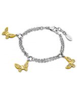 Lotus Style Armband Strass Schmetterling Bicolor LS1529-2/2