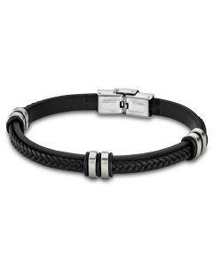 Leder Armband LS1829-2/1 Lotus Style schwarz 21 cm