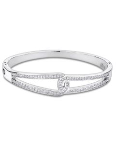 Armreif Edelstahl Armband silberfarbig Lotus Style LS2115-2/1 Zirkonia