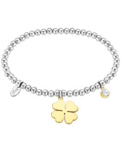 Lotus Style Kugelarmband Kleeblatt dehnbar Bicolor LS2171-2/1