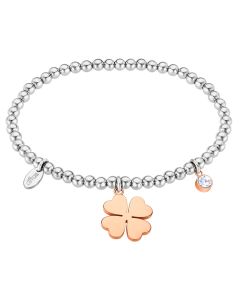 Lotus Style Kugelarmband Kleeblatt dehnbar Bicolor LS2171-2/2