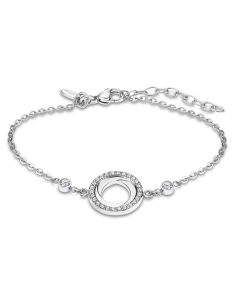Lotus Style Armband Ring Anhänger Strass silberfarbig LS2176-2/1