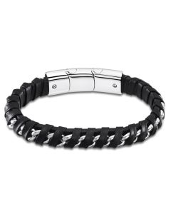 Lotus Style Lederarmband Edelstahl Herrenarmband LS2202-2/1
