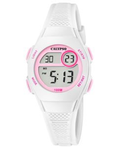 Calypso Digital Teenager Armbanduhr K5831/1 weiss