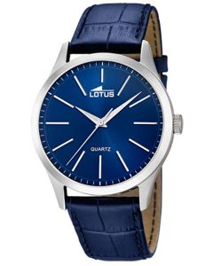 Herrenuhr Lotus Armbanduhr 15961/A Lederarmband blau