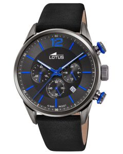 Lotus Herren Armbanduhr Lederband schwarz Chronograph 18687/3