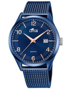 Lotus Herren Armbanduhr 18632/1 Milanaise-Edelstahlband blau