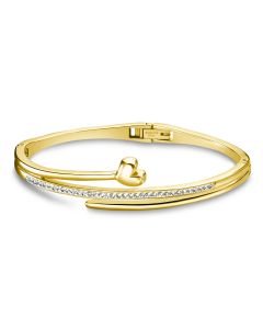 Armreif Herz mit Strass Lotus Style LS2123-2/1 Armschmuck goldfarbig