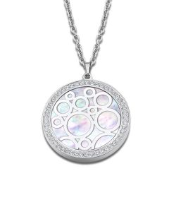 Lotus Style Damen Halskette Kreis Perlmutt Strass LS2179-1/1 zoom