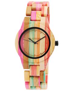Raptor Damen Uhr Bambus Armbanduhr RA10188-003