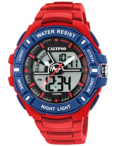Calypso Watch Herrenuhr AnaDigi Armbanduhr rot K5769/3