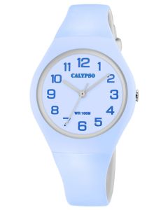 Calypso Damenuhr Armbanduhr K5777/2 Silikonarmband blau