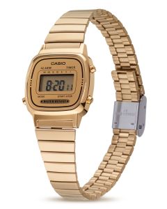 Casio Retro Uhr Damenuhr LA670WEGA-9EF Gold vorne