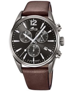 Lotus Herren Armbanduhr Lederband braun Chronograph 18683/1