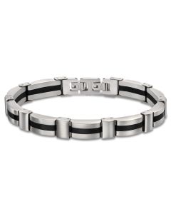 Armband Lotus Style Edelstahl silber schwarz LS1876-2/2