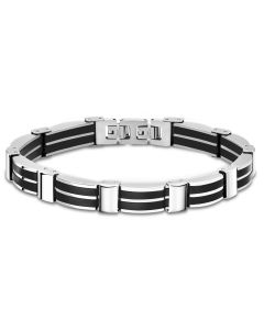 Armband Lotus Style Edelstahl silber schwarz LS1878-2/3