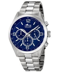 Lotus Herren Armbanduhr 18152/4 Edelstahlband Chronograph silber blau