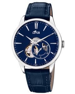 Lotus Herren Automatic Armbanduhr 18536/3 Lederarmband blau