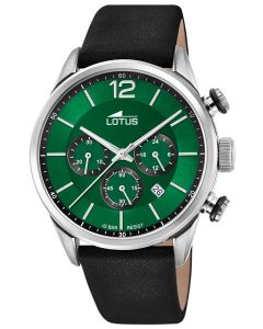 Lotus Herren Armbanduhr Lederband blau Chronograph 18689/2