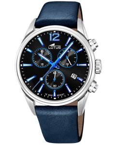 Lotus Herren Armbanduhr Lederband schwarz Chronograph 18691/5