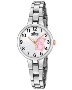 Lotus Kinderuhr Jugend Armbanduhr Bärchen 18658/6 Edelstahlband