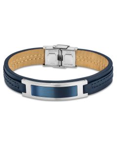 Leder Armband LS1808-2/3 Lotus Style blau 21 cm Urban Herren