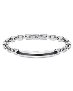 Herren Edelstahl Armband Elegant Lotus Style silber LS1966-2/2