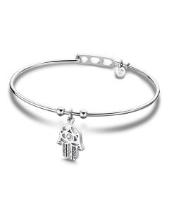 Armspange Edelstahl Armreif Lotus Style LS2015-2/6 Hand Strass