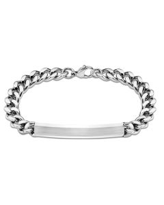 Herren Armband Elegant Edelstahl Lotus Style LS1936-2/1 Gravurschild