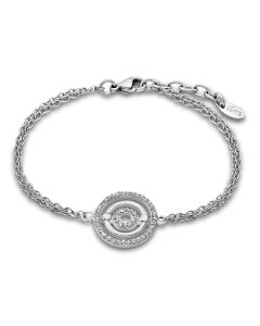 Lotus Style Armband LS1950-2/1 doppelreihig Strass Kreis Anhänger