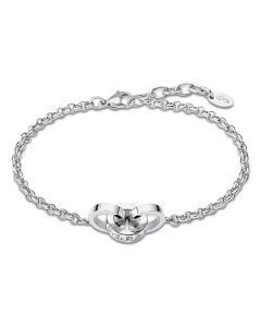 Lotus Style Armband LS1981-2/1 Erbskette mit Strass-Anhänger