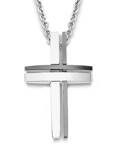 Herren Halskette mit Kreuz silberfarbig Kette Lotus Style LS1984-1/1 anhaenger