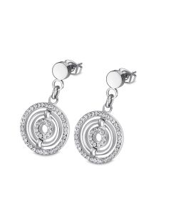 Lotus Style Ohrhänger LS1950-4/1 Ohrstecker Edelstahl Ohrringe Strass Kreise