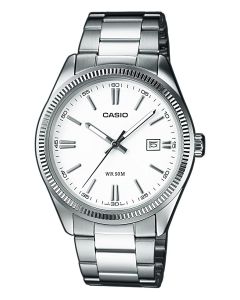 Casio Uhr MTP-1302PD-7A1VEF Herrenuhr Edelstahl weiss