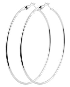 extra große Creolen 70 mm Edelstahl mega Ohrringe XXL silberfarbig Ohrschmuck
