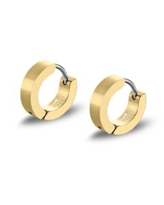 Lotus Style Herren Clapp-Creolen Edelstahl goldfarbige Ohrringe LS2160-4/4
