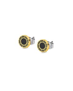 Herren Ohrstecker Schmuck gold schwarz Edelstahl Ohrringe LS2164-4/2